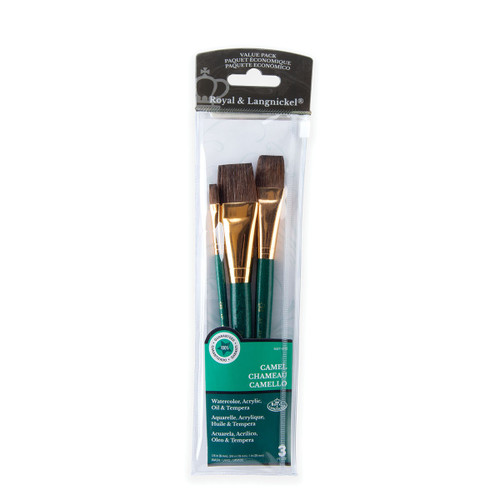 3 Pack - Brush Set Value Pack Camel-3/Pkg - 9143 - 090672225825