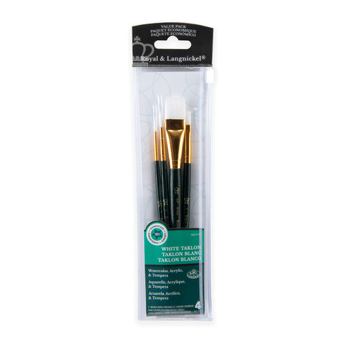 3 Pack - Brush Set Value Pack White Taklon-4/Pkg - B9142 - 090672225818