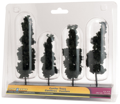 Conifer Trees 4" To 6" 4/Pkg- - SP4151 - 724771041511
