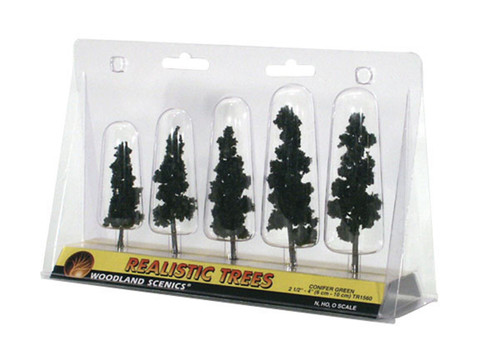 Woodland Scenics Conifer Trees 2.5" To 4"- - TR1560 - 724771015604