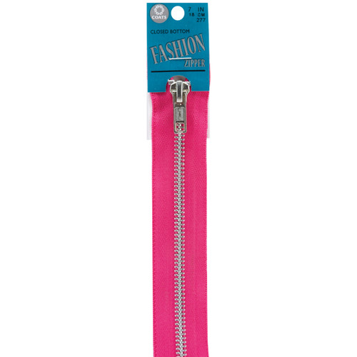 2 Pack - Coats Fashion Metal Aluminum Closed Bottom Zipper 7"-Red Rose - F24A 7-277 - 073650827242