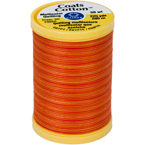 3 Pack - Coats Cotton Machine Quilting Thread Multicolor 225yd-Canyon Sunset - S972-0838 - 073650832499