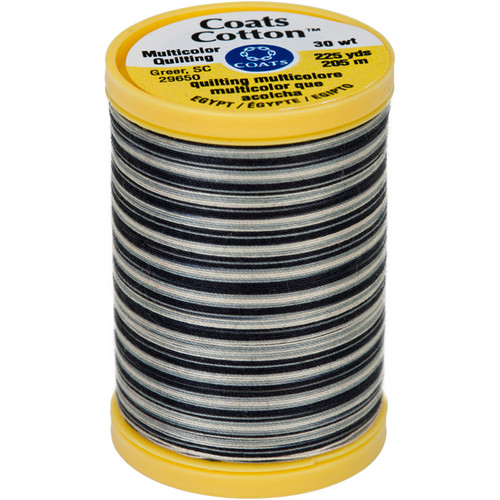 3 Pack - Coats Cotton Machine Quilting Thread Multicolor 225yd-Zebra - S972-0820 - 073650832147