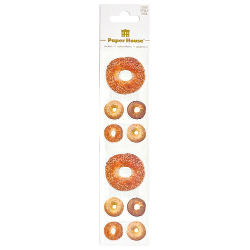 12 Pack - Paper House Decorative Stickers-Bagels - ST2357E - 767636848863