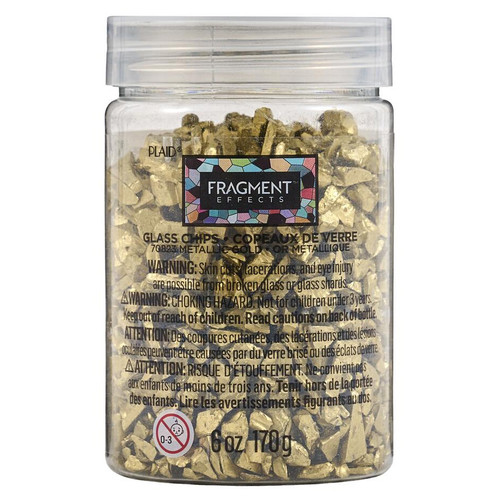 6 Pack - Plaid Fragment Effects Glass Chips Metallic 6oz-Metallic Gold - 5A002B44-1GDK3 - 028995708237