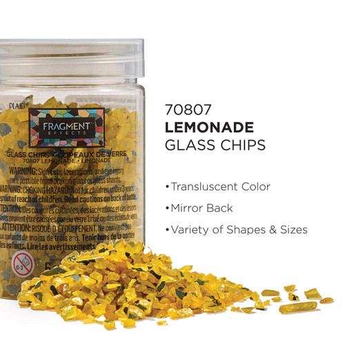 6 Pack - Plaid Fragment Effects Glass Chips 6oz-Lemonade - 5A002B43-1GDK2