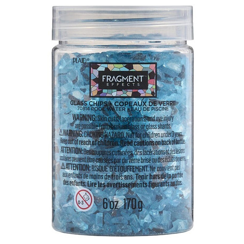 6 Pack - Plaid Fragment Effects Glass Chips 6oz-Pool Water - 5A002B43-1GDKH - 028995708145
