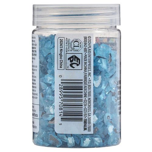 6 Pack - Plaid Fragment Effects Glass Chips 6oz-Pool Water - 5A002B43-1GDKH