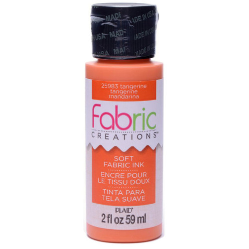 3 Pack - Plaid Fabric Creations Soft Fabric Ink 2oz.-Tangerine - FCINK2OZ-25983 - 028995259838