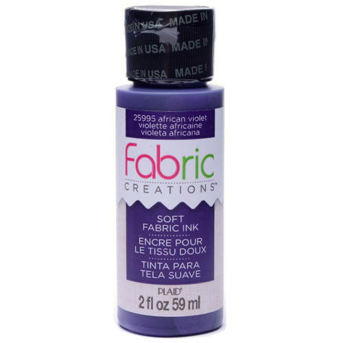 3 Pack - Plaid Fabric Creations Soft Fabric Ink 2oz.-African Violet - FCINK2OZ-25995 - 028995259951