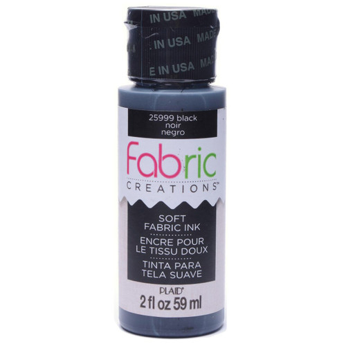 3 Pack - Plaid Fabric Creations Soft Fabric Ink 2oz.-Black - FCINK2OZ-25999 - 028995259999