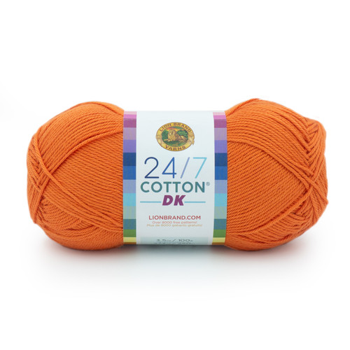 3 Pack - Lion Brand 24/7 Cotton DK Yarn-Tamarin - 769-133 - 023032112541