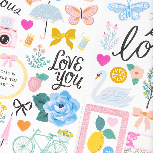 3 Pack - Maggie Holmes Parasol Cardstock Stickers 6"X12" 93/Pkg-Accents & Phrases - MH013898