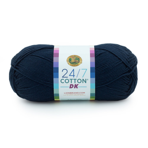 3 Pack - Lion Brand 24/7 Cotton DK Yarn-Nightshade - 769-110 - 023032112589