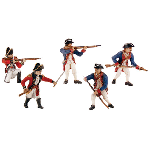 2 Pack - SceneARama Scene Setters(R) Figurines-Revolutionary War Soldiers 5/Pkg - SP4454
