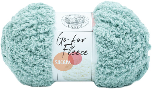 3 Pack - Lion Brand Go For Fleece Sherpa Yarn-Seafoam - 937-108 - 023032075174