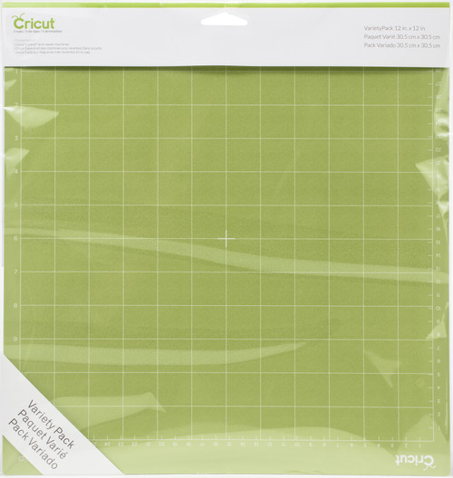 Cricut Adhesive Back Cutting Mats 12"X12" 3/Pkg-Green, Blue & Purple - 2003546 - 093573859823