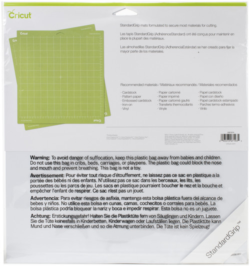 Cricut Cutting Mats 12"X12" 2/Pkg-StandardGrip - 2001974 Cricut Cutting Mats 12"X12" 2/Pkg-StandardGrip - 2001974