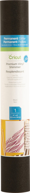 Cricut Shimmer Vinyl 12"X48" Roll-Black - 2004545 - 093573594083
