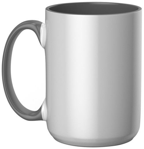 Cricut Mug Press Ceramic Mug Blank 15oz-White/Gray - 2009330