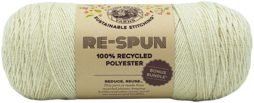 3 Pack - Lion Brand Re-Spun Bonus Bundle Yarn-Parchment - 126-099 - 023032084640
