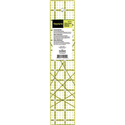 Omnigrip By Omnigrid Non-Slip Quilter's Ruler 2.5"X12.5"- - RN25125 - 762511525129