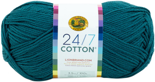 3 Pack - Lion Brand 24/7 Cotton Yarn-Dragonfly - 761-177 - 023032079165