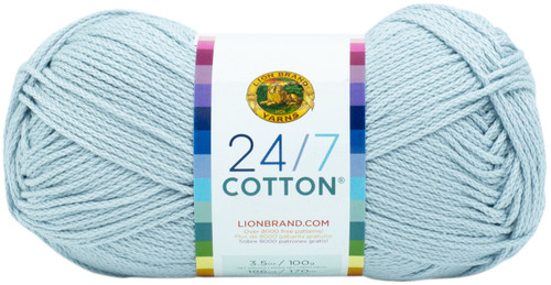 3 Pack - Lion Brand 24/7 Cotton Yarn-Cool Grey - 761-151 - 023032079073