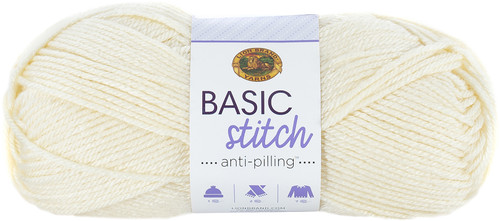 3 Pack - Lion Brand Basic Stitch Anti-Pilling Yarn-Ecru - 202-098 - 023032035574