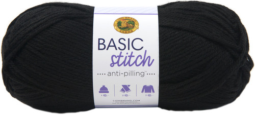 3 Pack - Lion Brand Basic Stitch Anti-Pilling Yarn-Black - 202-153 - 023032035710