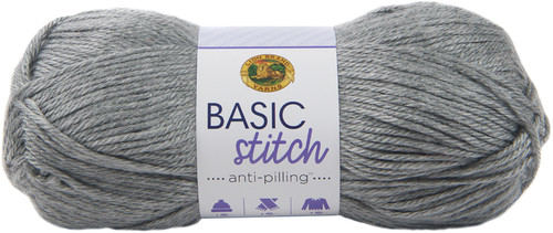 3 Pack - Lion Brand Basic Stitch Anti-Pilling Yarn-Silver Heather - 202-404 - 023032035796