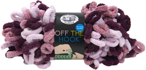3 Pack - Lion Brand Off The Hook Yarn-Grape Soda - 516-212 - 023032035925
