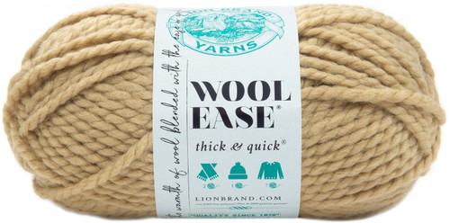 3 Pack - Lion Brand Wool-Ease Thick & Quick Yarn-Peanut - 640-127 - 023032641270