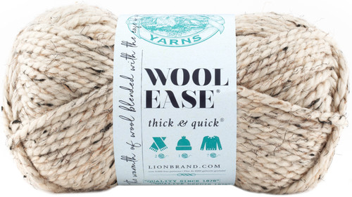 3 Pack - Lion Brand Wool-Ease Thick & Quick Yarn-Oatmeal - 640-123 - 023032641232