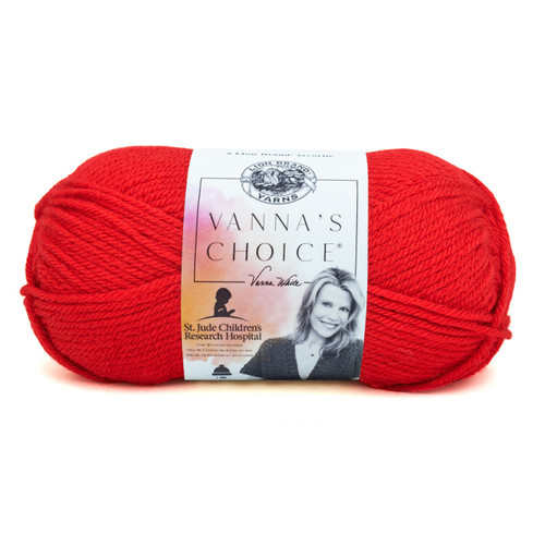 3 Pack - Lion Brand Vanna's Choice Yarn-Scarlet - 860-113 - 023032861135