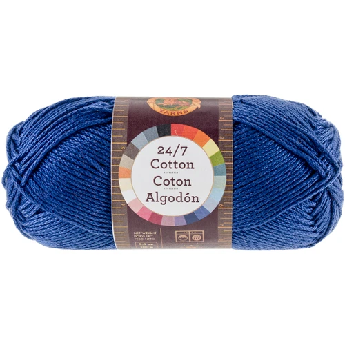 3 Pack - Lion Brand 24/7 Cotton Yarn-Navy - 761-110