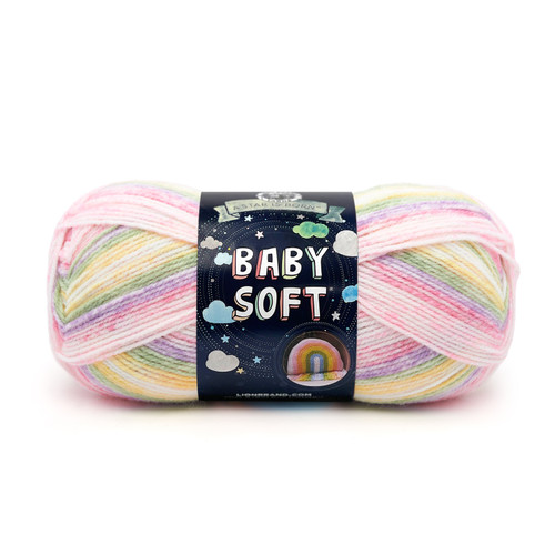 6 Pack - Lion Brand Baby Soft Yarn-Circus Print - 920-219 - 023032922195