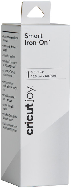 2 Pack - Cricut Joy Smart Iron-On Vinyl 5.5"X24" Roll-White - 2007201