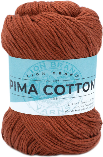 3 Pack - Lion Brand Pima Cotton Yarn-Spice - 762-135 - 023032064116