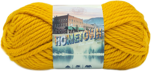 3 Pack - Lion Brand Hometown Yarn-Madison Mustard - 135-159 - 023032015569