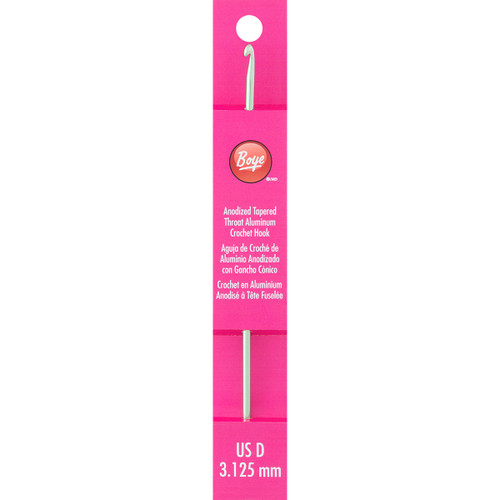 3 Pack - Boye Aluminum Crochet Hook 6"-Size D3/3.25mm - 3326218D - 070659777585