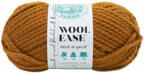 3 Pack - Lion Brand Wool-Ease Thick & Quick Yarn-Butterscotch - 640-189 - 023032641898
