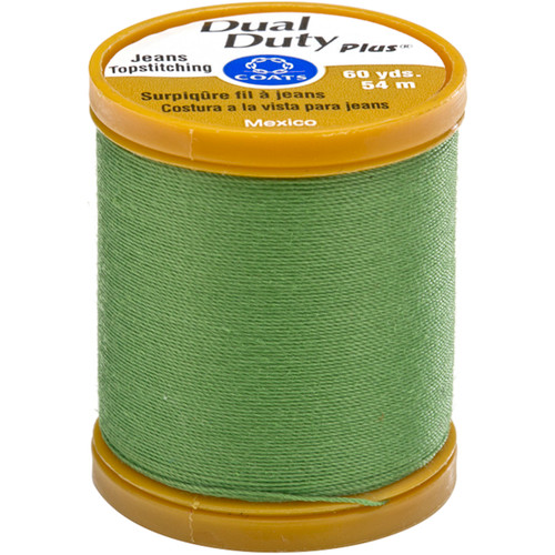 3 Pack - Coats Dual Duty Plus Jean & Topstitching Thread 60yd-Bright Green - S977-6850 - 073650836268