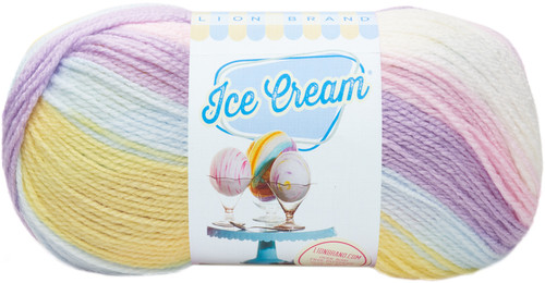 3 Pack - Lion Brand Ice Cream Yarn-Cotton Candy - 923-201 - 023032014111