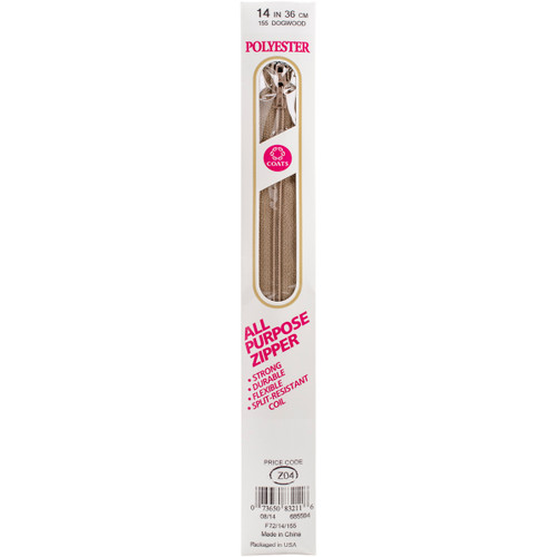 3 Pack - Coats All-Purpose Plastic Zipper 14"-Dogwood - F72 14-155 - 073650832116