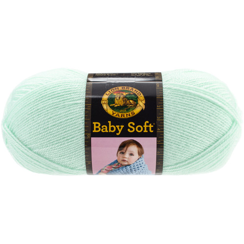 6 Pack - Lion Brand Baby Soft Yarn-Mint - 920-168 - 023032921686