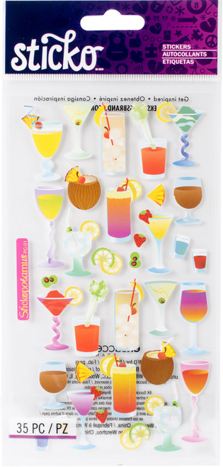 6 Pack - Sticko Stickers-Cocktails - SPPC01 - 015586497304