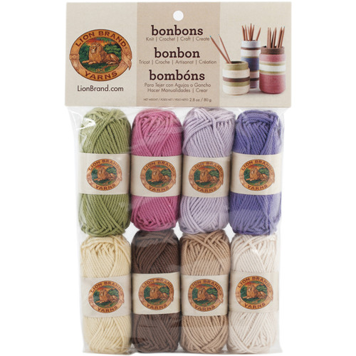2 Pack - Lion Brand Bonbons Yarn 8pcs-Nature - 601-640 - 023032008127