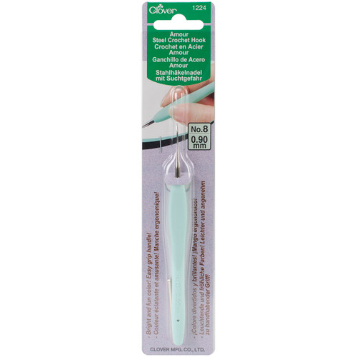 3 Pack - Clover Amour Steel Crochet Hook-Size 8/.9mm - 1224 - 051221712241