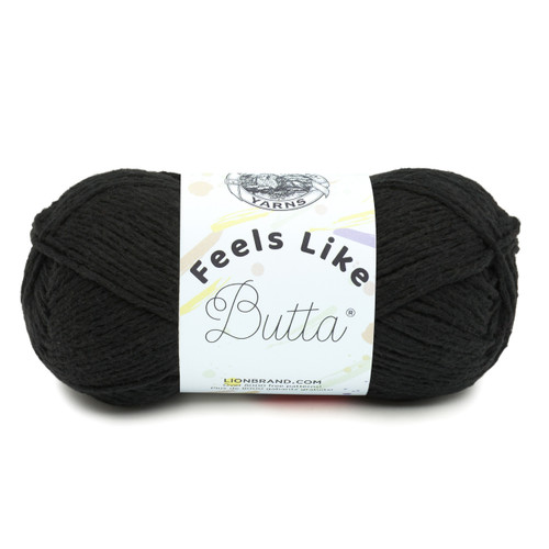 3 Pack - Lion Brand Feels Like Butta Yarn-Black - 215-153 - 023032024417